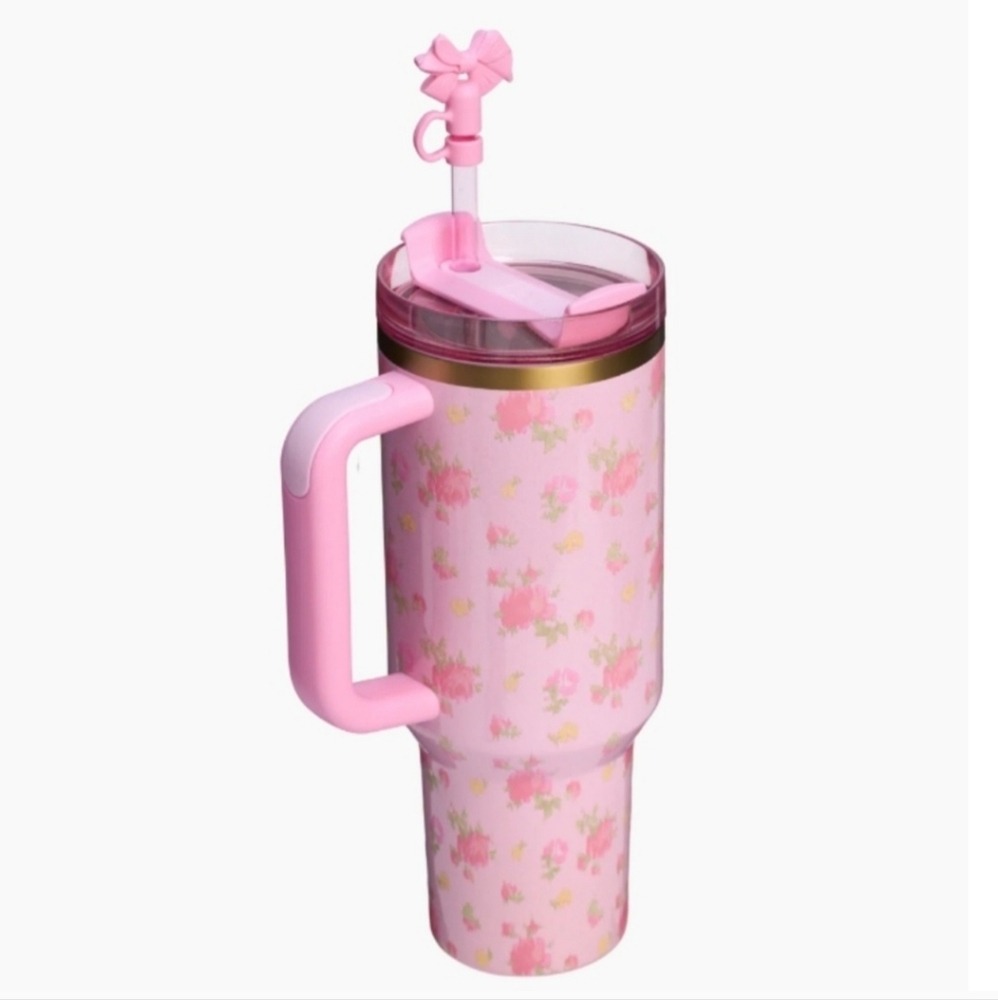 Stanley X LoveShackFancy Ibiza Sunset Quencher H2.0 Flowstate Tumbler 40 oz - Picture 2 of 10